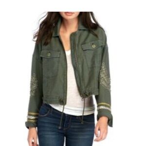Free People Extreme Cropped Military Jacket